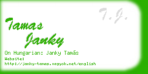 tamas janky business card